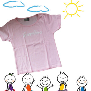 Kinder T-Shirt Götz Widmann "harmlos" rosa