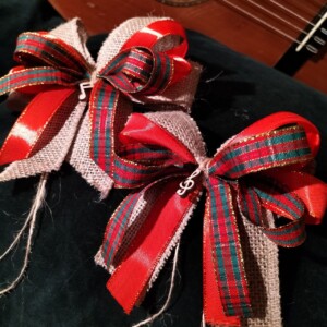 Weihnachtsschleife rot - handgemacht